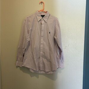 Men’s long sleeve button down.